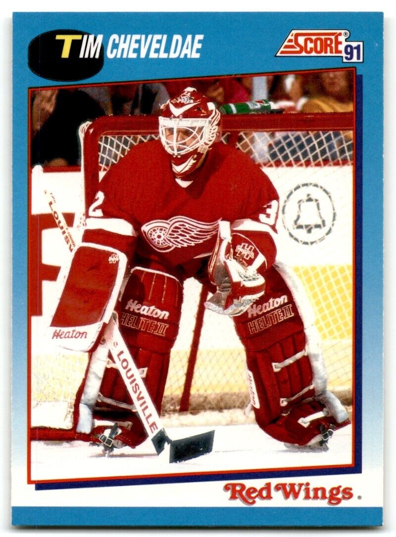 1991-92 Score Canadian Bilingual Tim Cheveldae Detroit Red Wings #492