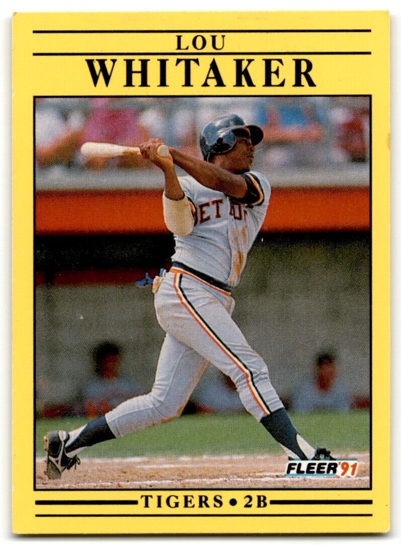 1991 Fleer Lou Whitaker Detroit Tigers #357