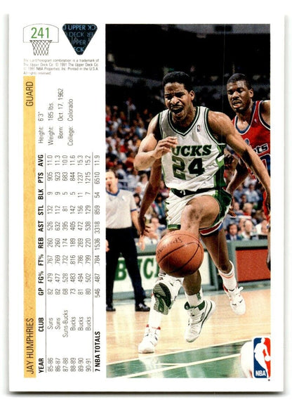 1991-92 Upper Deck Jay Humphries Milwaukee Bucks #241