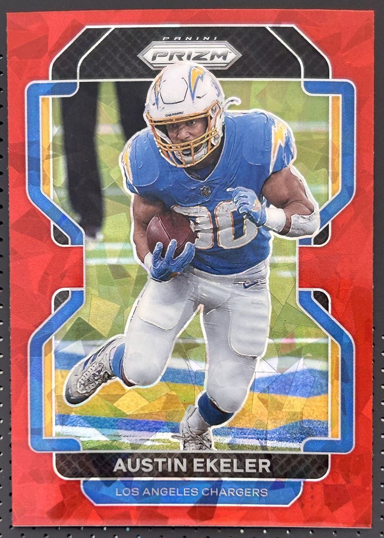 2021 Panini Prizm Red Ice Austin Ekeler Los Angeles Chargers #170 Parallel