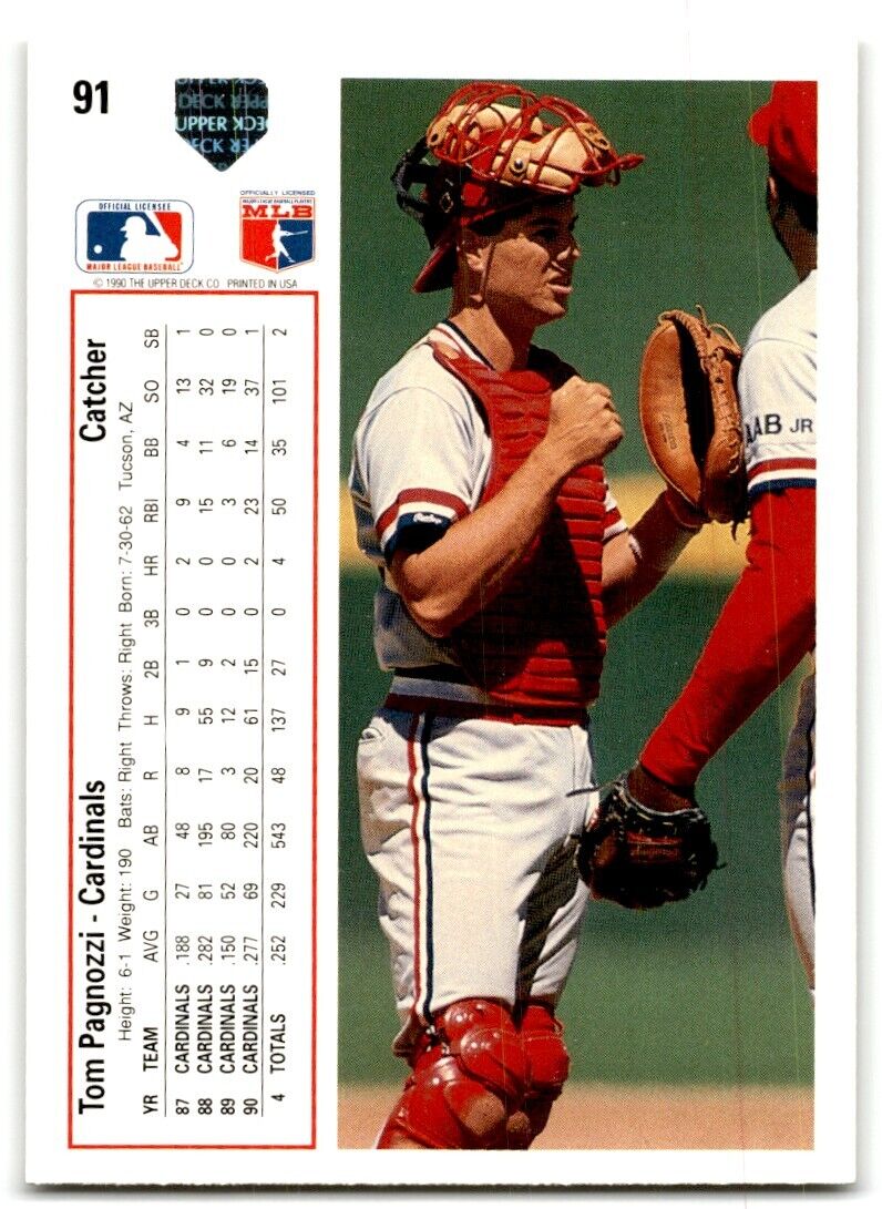 1991 Upper Deck Tom Pagnozzi St. Louis Cardinals #91