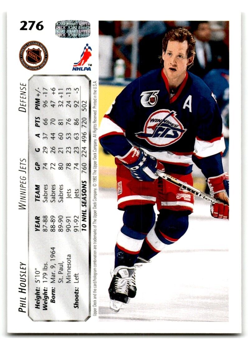 1992-93 Upper Deck Phil Housley Winnipeg Jets #276