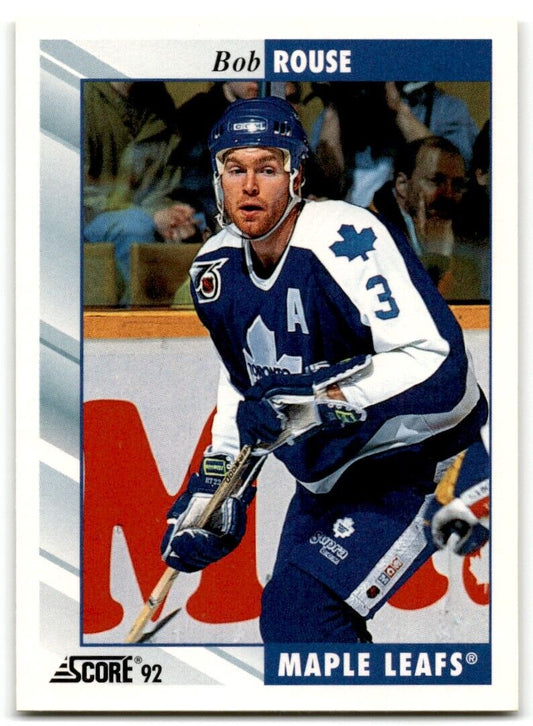 1992-93 Score Bob Rouse Toronto Maple Leafs #130