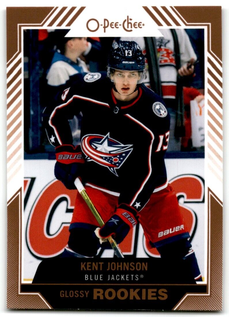 2022-23 Upper Deck O-Pee-Chee Glossy Rookies Kent Johnson Rookie Columbus Blue