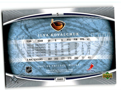 2007-08 Upper Deck Trilogy Ilya Kovalchuk Atlanta Thrashers #5