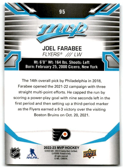 2022-23 Upper Deck MVP Joel Farabee Philadelphia Flyers #95