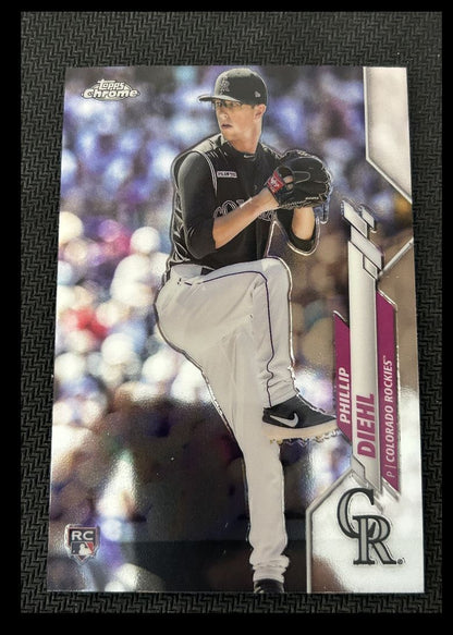 2020 Topps Chrome Update Phillip Diehl Rookie Colorado Rockies #U-29