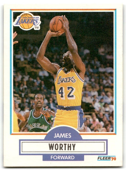 1990-91 Fleer James Worthy Los Angeles Lakers #97