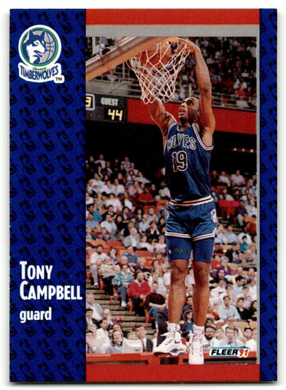 1991-92 Fleer Tony Campbell Minnesota Timberwolves #121