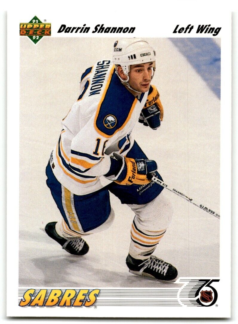 1991-92 Upper Deck Darrin Shannon Buffalo Sabres #322