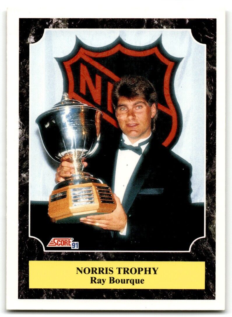 1991-92 Score Canadian Bilingual Ray Bourque (Norris Trophy) Boston Bruins #319