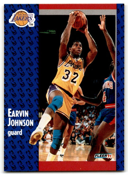 1991-92 Fleer Magic Johnson Los Angeles Lakers #100