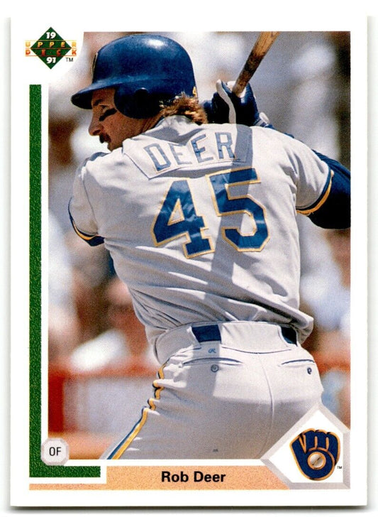 1991 Upper Deck Rob Deer Milwaukee Brewers #272