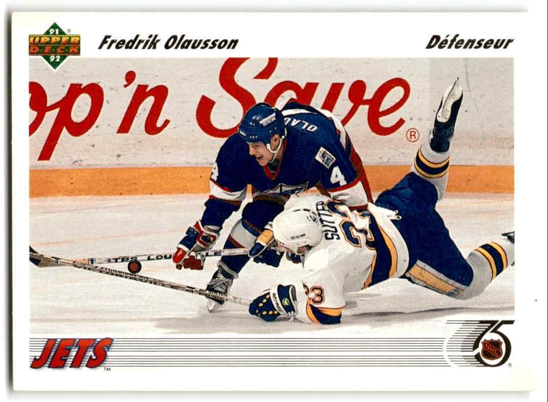 1991-92 Upper Deck French Fredrik Olausson Winnipeg Jets #383