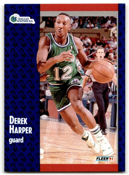 1991-92 Fleer Derek Harper Dallas Mavericks #45