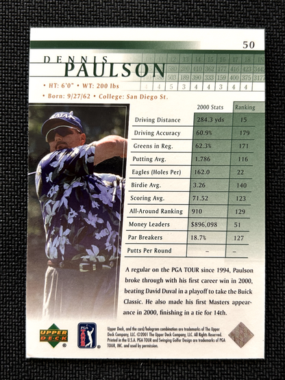 Dennis Paulson 2011 Upper Deck golf #50