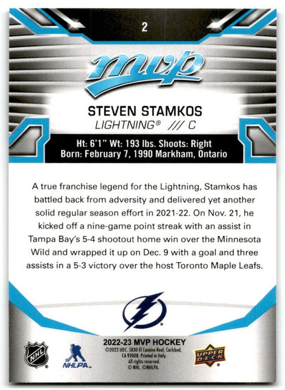 2022-23 Upper Deck MVP Steven Stamkos Tampa Bay Lightning #2