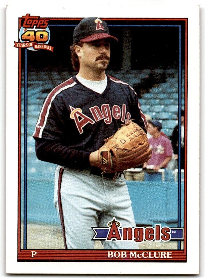 1991 Topps Bob McClure California Angels #84