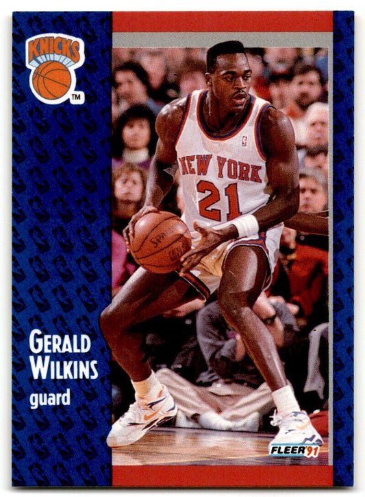 1991-92 Fleer Gerald Wilkins New York Knicks #142