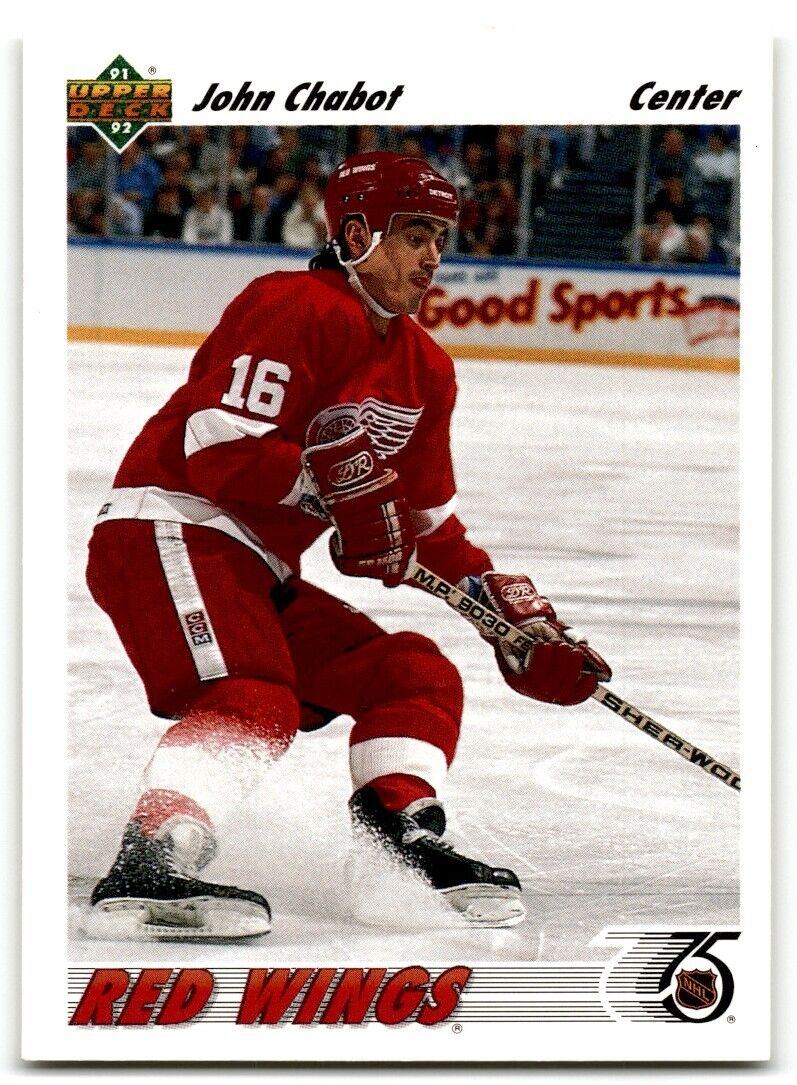 1991-92 Upper Deck John Chabot Detroit Red Wings #393