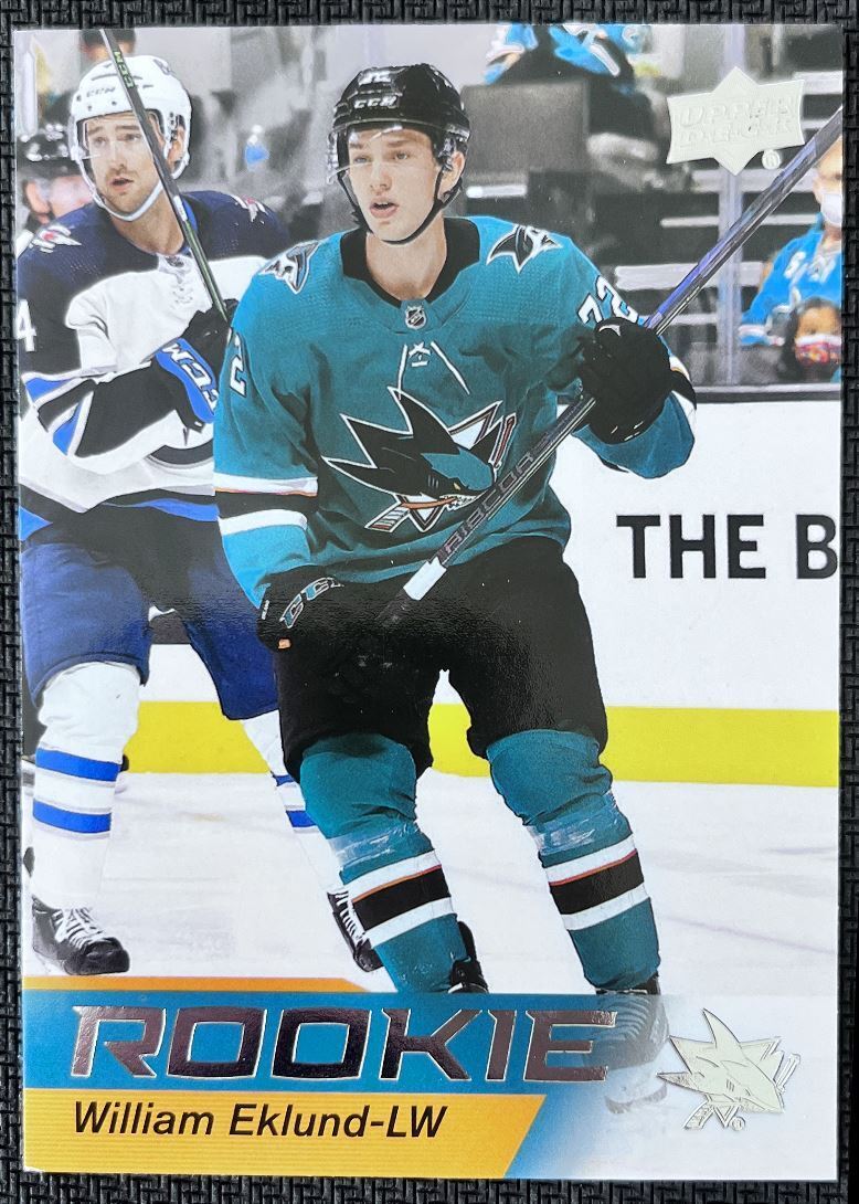 2021-22 Upper Deck NHL Star Rookie William Eklund Rookie San Jose Sharks #24