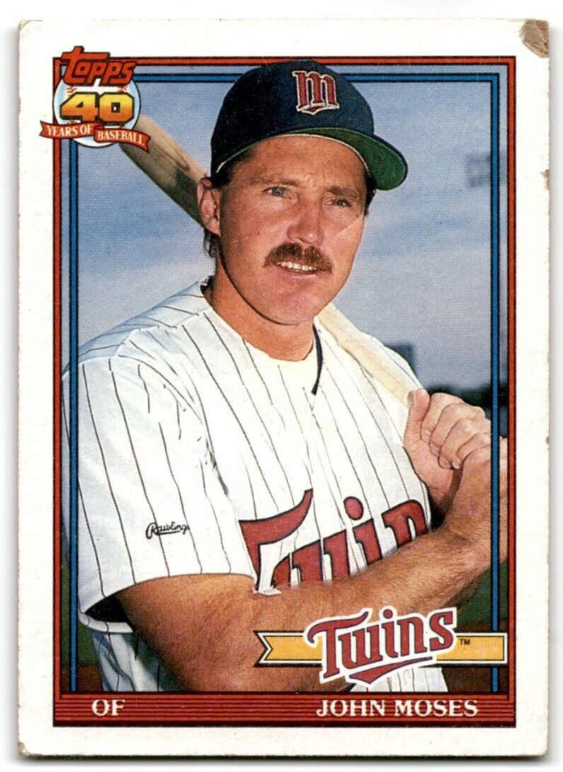 1991 Topps John Moses Minnesota Twins #341