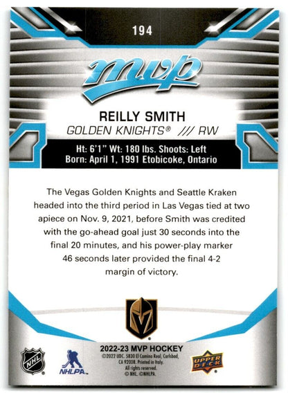 2022-23 Upper Deck MVP Reilly Smith Vegas Golden Knights #194