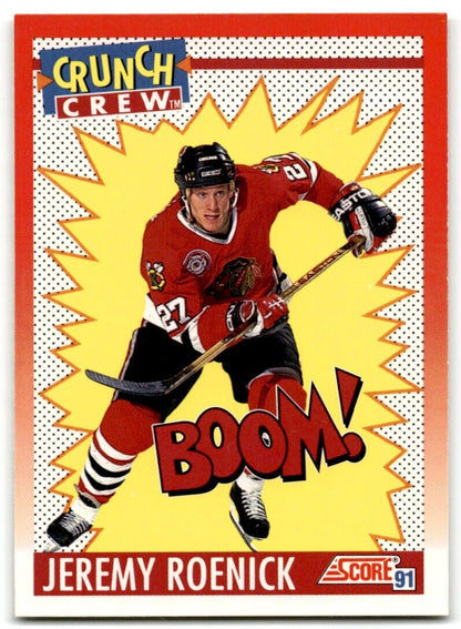 1991-92 Score Canadian Jeremy Roenick Chicago Blackhawks #309