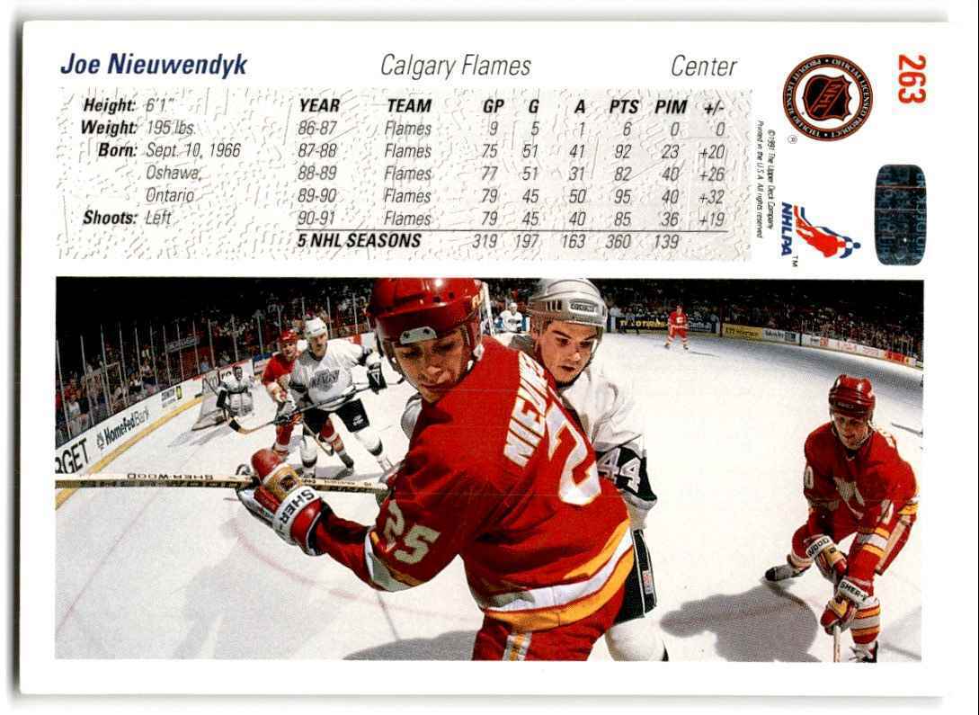 1991-92 Upper Deck Joe Nieuwendyk Calgary Flames #263