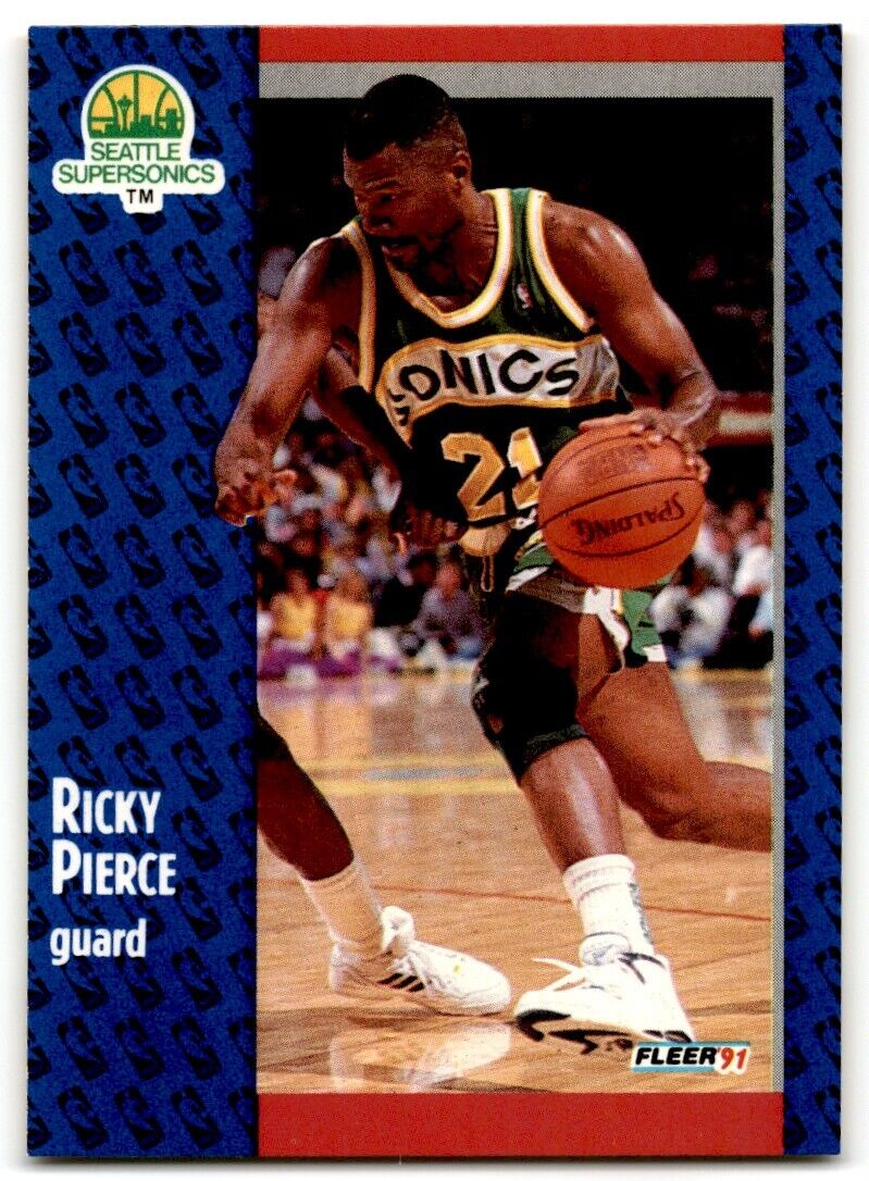 1991-92 Fleer Ricky Pierce Seattle SuperSonics #195