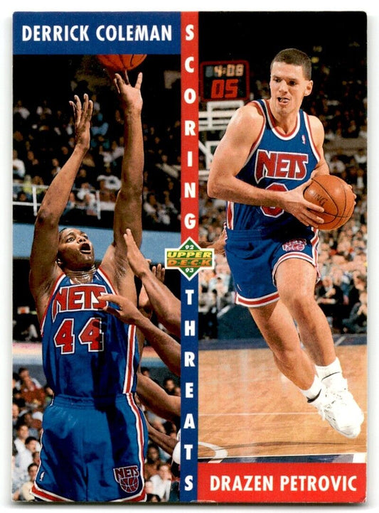 1992-93 Upper Deck Derrick Coleman/Drazen Petrovic New Jersey Nets #502