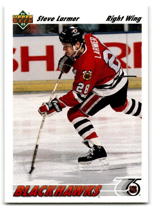 1991-92 Upper Deck Steve Larmer Chicago Blackhawks #257