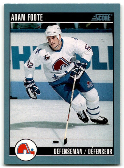 1992-93 Score Adam Foote Quebec Nordiques #131