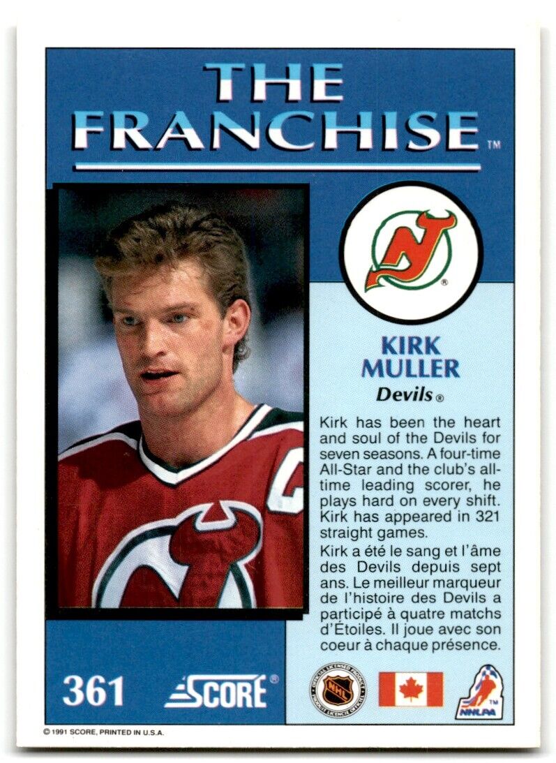 1991-92 Score American Kirk Muller New Jersey Devils #331