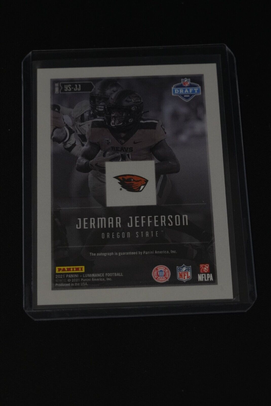 2021 Luminance Jermar Jefferson RC Year One RPS Auto #YS-JJ Oregon State 