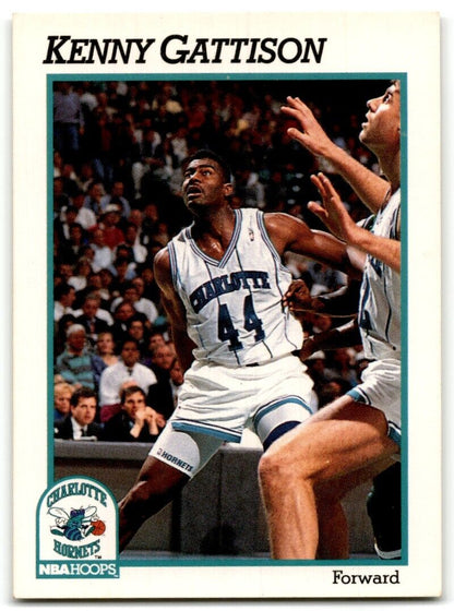 1991-92 Hoops Kenny Gattison Charlotte Hornets #343