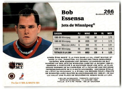 1991-92 Pro Set Bob Essensa Winnipeg Jets #266