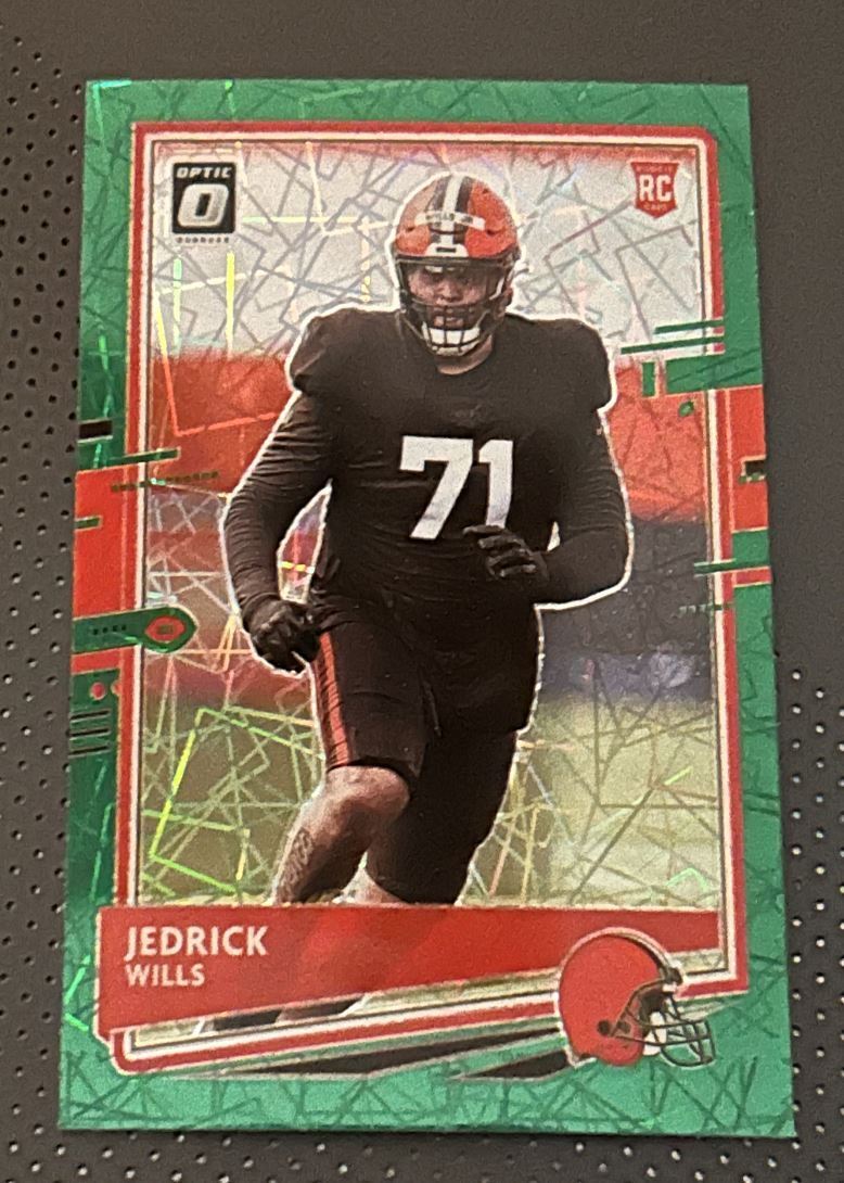 2020 Donruss Optic Green Velocity Jedrick Wills Cleveland Browns #119 Parallel