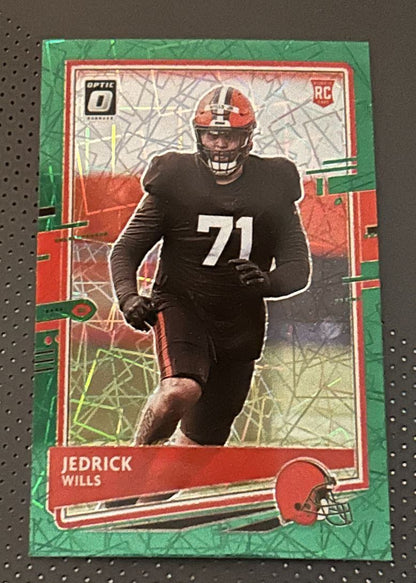 2020 Donruss Optic Green Velocity Jedrick Wills Cleveland Browns #119 Parallel