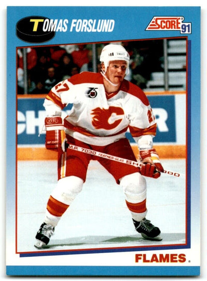 1991-92 Score Canadian Bilingual Tomas Forslund Rookie Calgary Flames #629