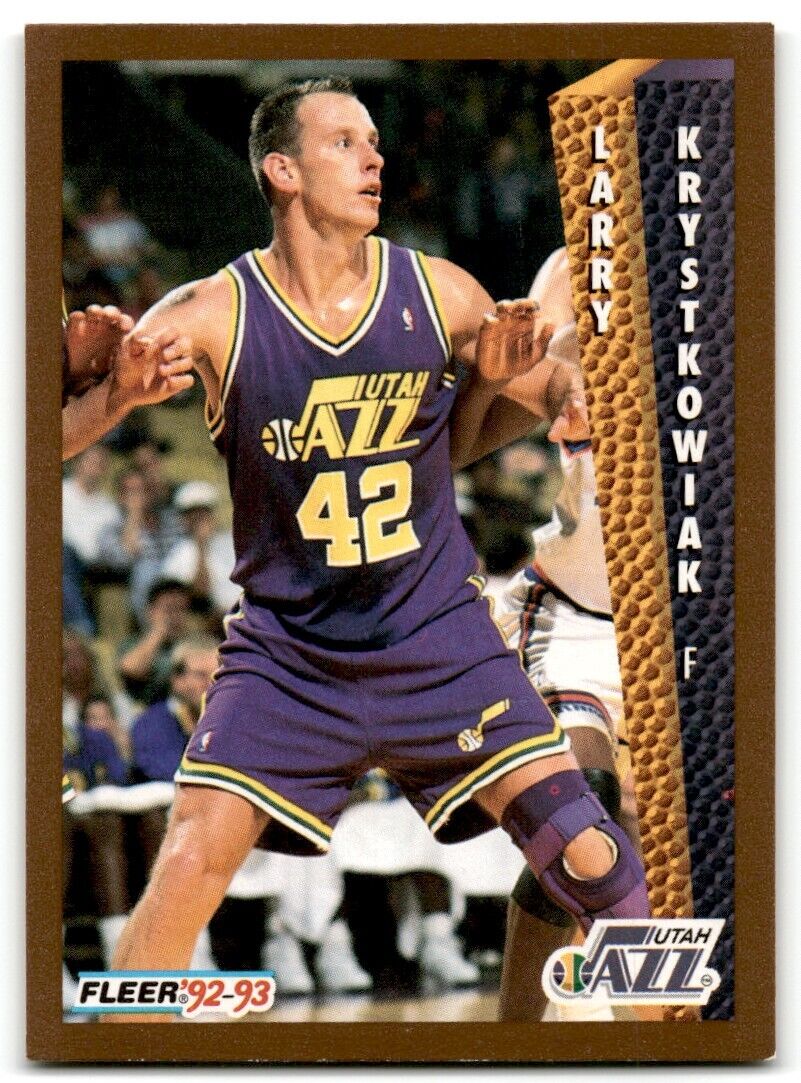 1992-93 Fleer Larry Krystkowiak Utah Jazz #436