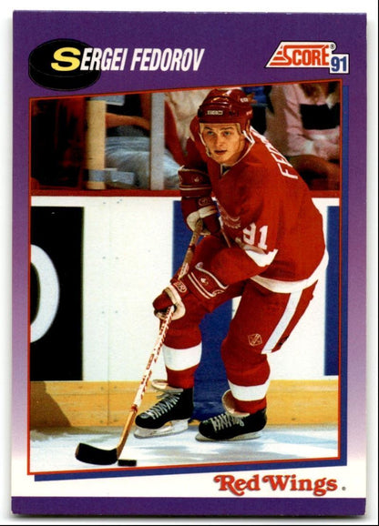 1991-92 Score American Sergei Fedorov Detroit Red Wings #250