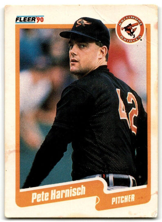 1990 Fleer Pete Harnisch Baltimore Orioles #177