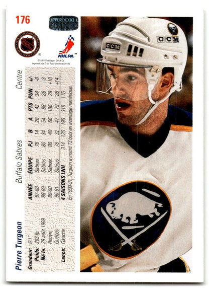 1991-92 Upper Deck French Pierre Turgeon Buffalo Sabres #176