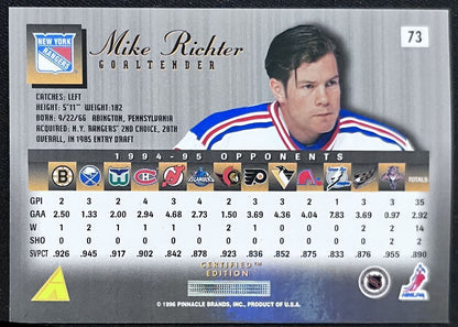 1997-98 Select Certified Mike Richter Edmonton Oilers #73