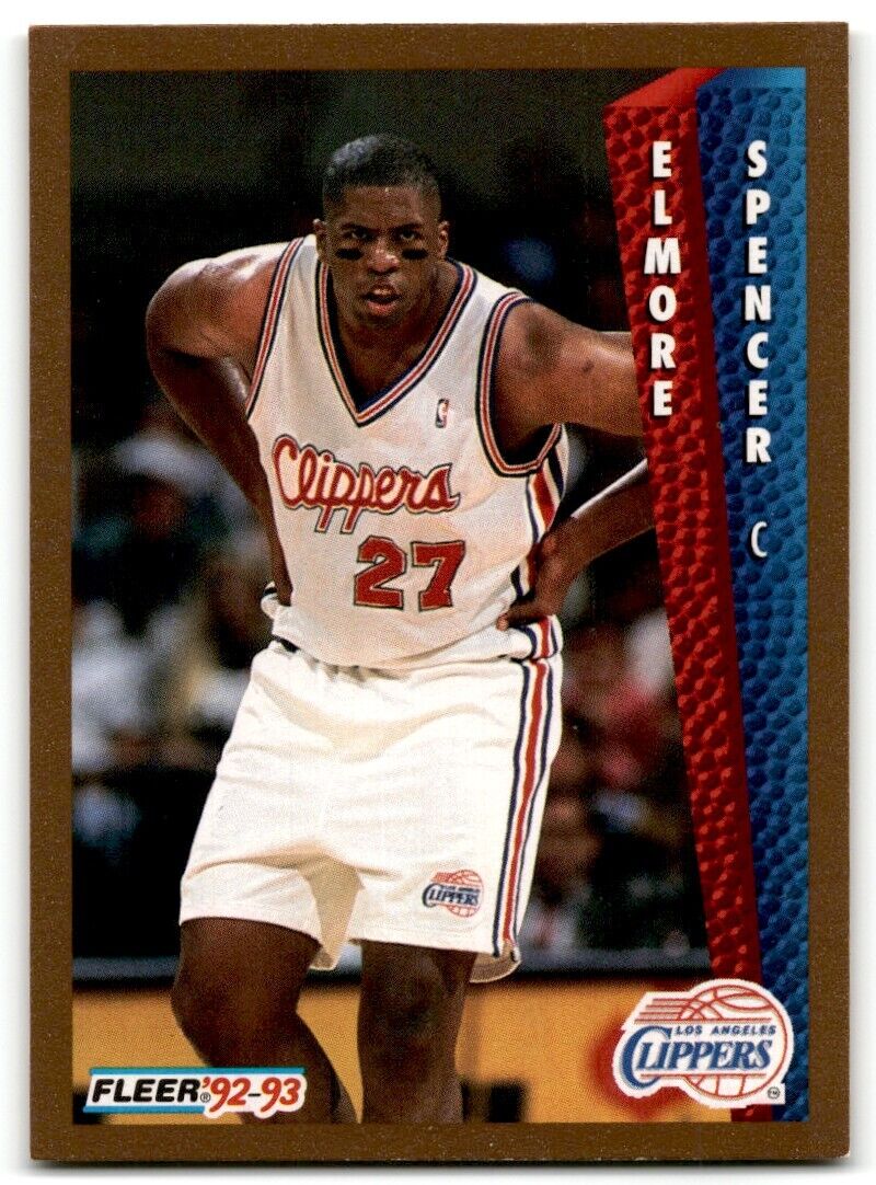 1992-93 Fleer Elmore Spencer Rookie Los Angeles Clippers #358