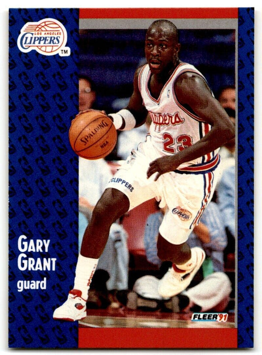 1991-92 Fleer Gary Grant Los Angeles Clippers #89