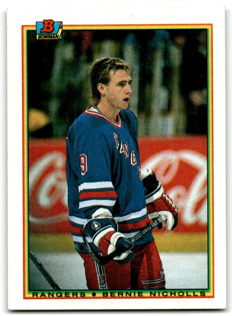 1990-91 Bowman Bernie Nicholls New York Rangers #221