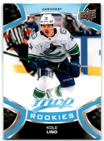 2021-22 Upper Deck MVP Kole Lind Rookie Vancouver Canucks #226