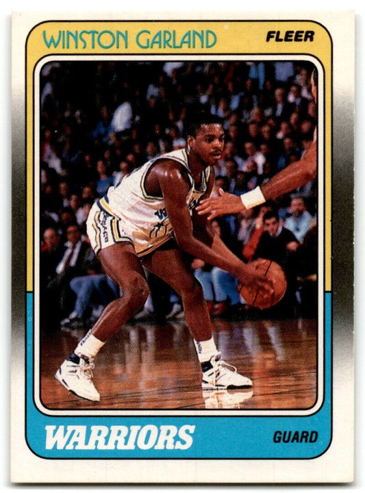 1988-89 Fleer Winston Garland Rookie Golden State Warriors #46